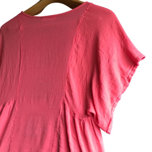 Love Tree Coral Boho Embroidered Blouse Medium - Picture 7 of 11